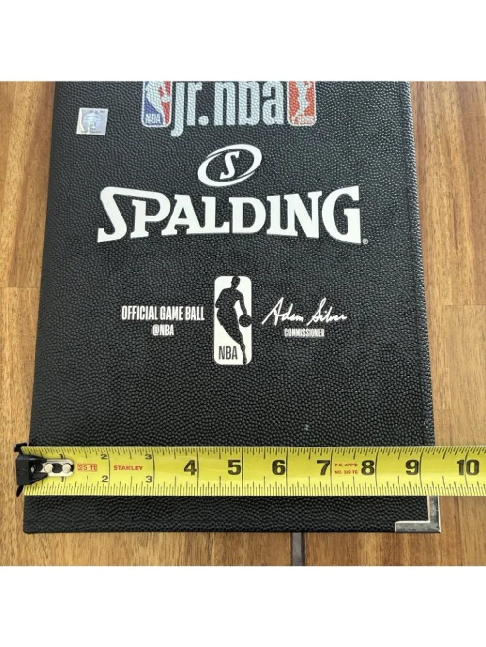 Spalding Official JR NBA Portfolio Notepad Adam Silver Black Basketball‎ Texture